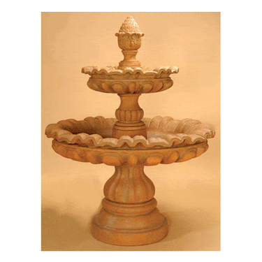 Murano two tier Cast Stone Outdoor Fountain Fountain Tuscan